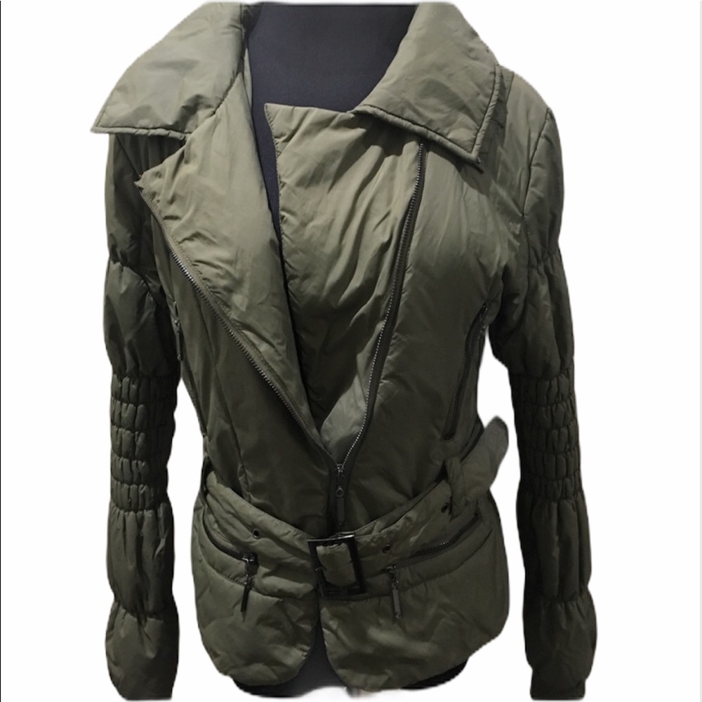 Cristina gavioli puffer jacket olive green - Picture 1 of 9